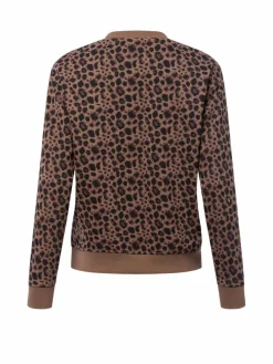 Marie Lund Sweatshirts & Sweatjacken*Damen Sweatshirt braun schwarz gemustert