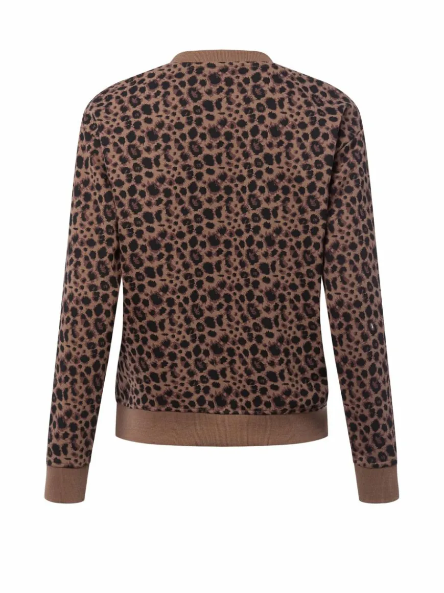 Marie Lund Sweatshirts & Sweatjacken*Damen Sweatshirt braun schwarz gemustert