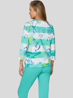 RABE Sweatshirts & Sweatjacken*Damen Sweatshirt grün gemustert