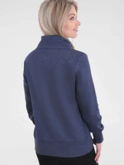 Navigazione Sweatshirts & Sweatjacken*Damen Sweatshirt blau uni