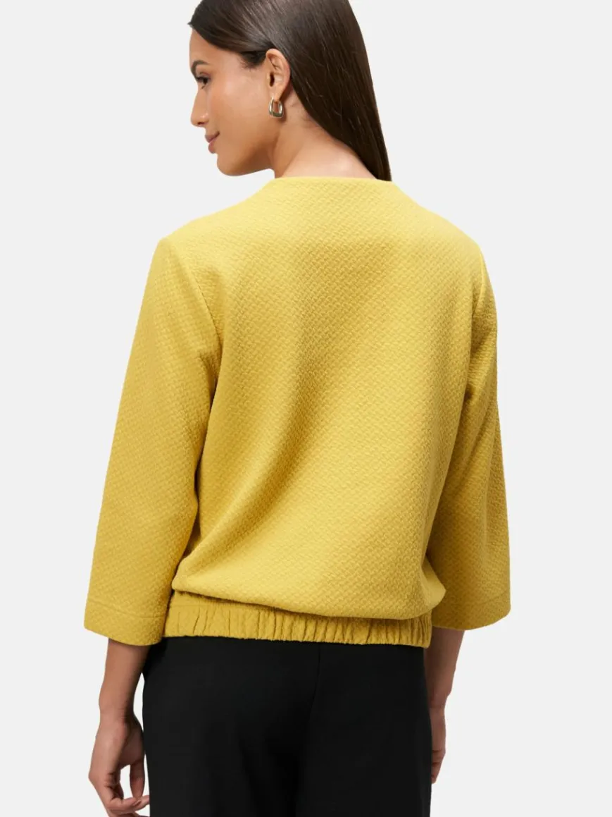 zero Sweatshirts & Sweatjacken*Damen Sweatshirt gelb uni