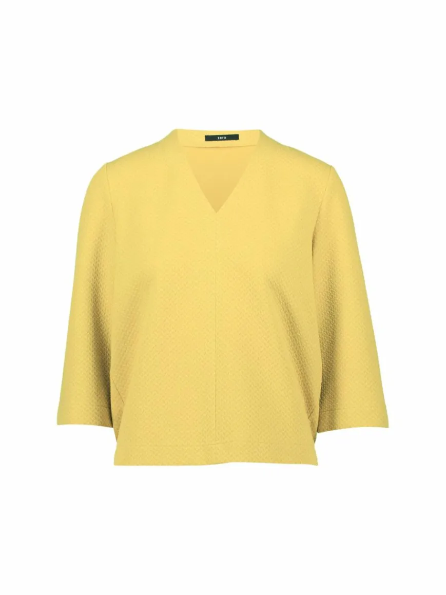 zero Sweatshirts & Sweatjacken*Damen Sweatshirt gelb uni