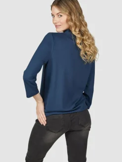 Navigazione Sweatshirts & Sweatjacken*Damen Sweatshirt blau bedruckt