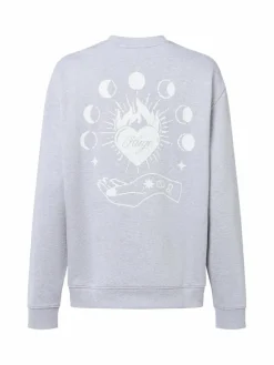 HUGO BLUE Sweatshirts & Sweatjacken*Damen Sweatshirt hellgrau bedruckt