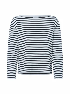 comma casual identity Sweatshirts & Sweatjacken*Damen Sweatshirt schwarz ecru gestreift