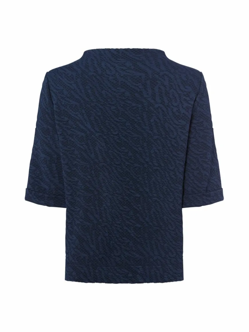 Betty & Co Sweatshirts & Sweatjacken*Damen Sweatshirt marine strukturiert