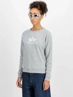 Alpha Industries Sweatshirts & Sweatjacken*Damen Sweatshirt grau bedruckt
