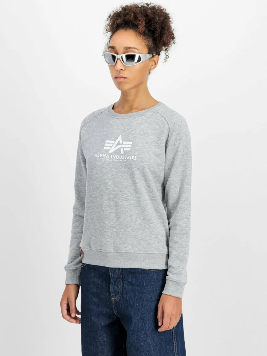 Alpha Industries Sweatshirts & Sweatjacken*Damen Sweatshirt grau bedruckt