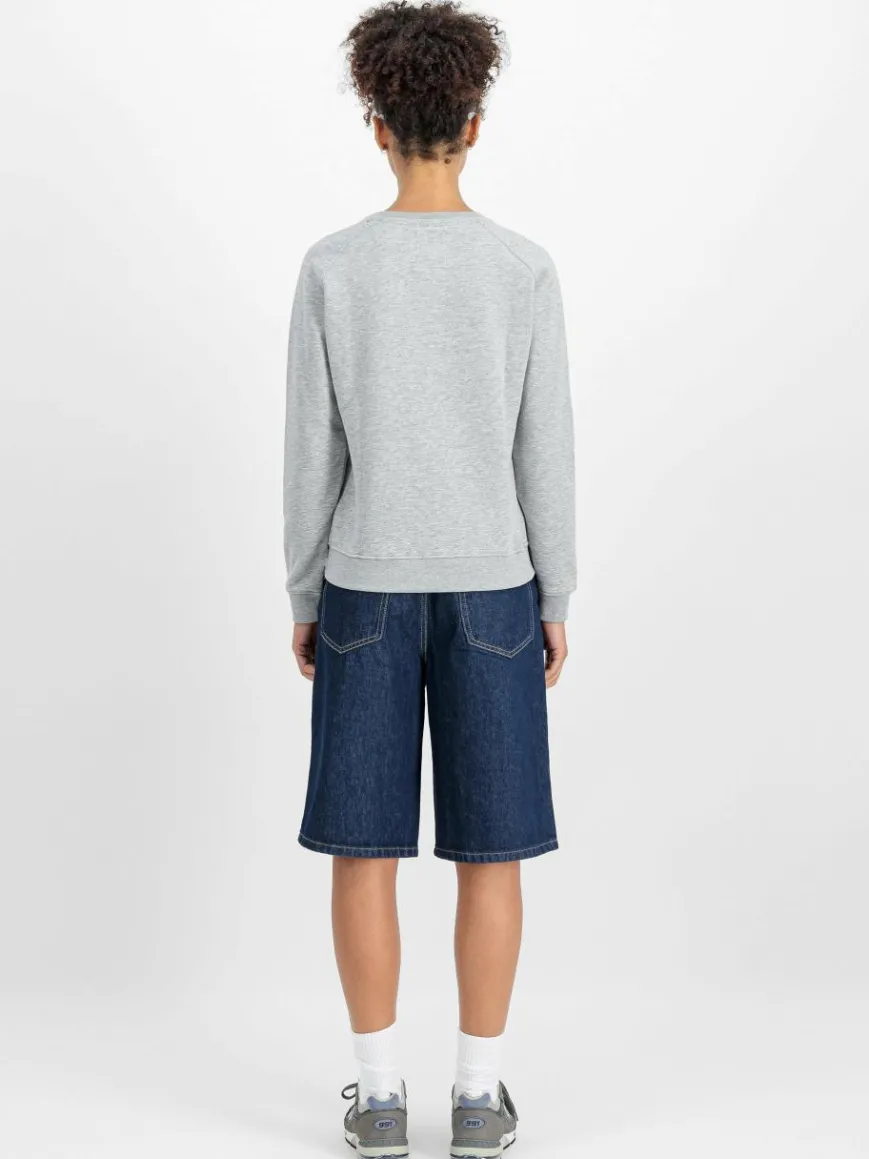 Alpha Industries Sweatshirts & Sweatjacken*Damen Sweatshirt grau bedruckt