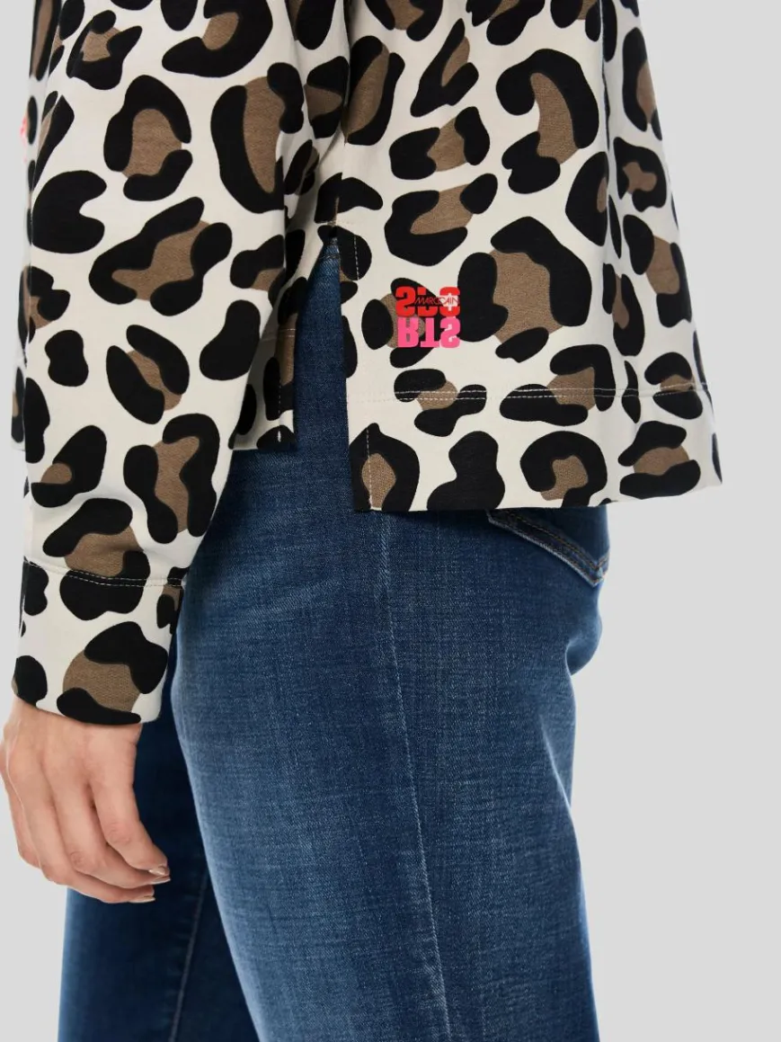 Marc Cain Sweatshirts & Sweatjacken*Damen Sweat-Shirt beige bedruckt