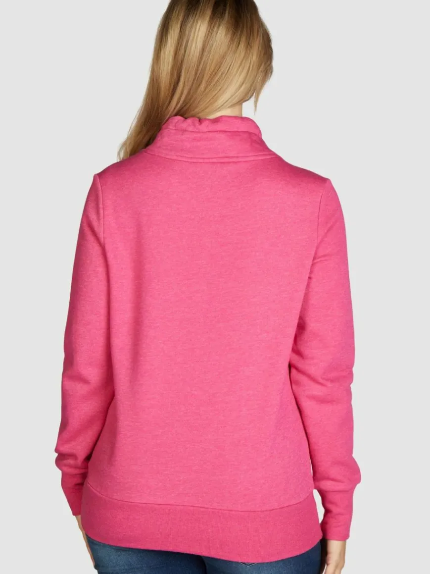 Navigazione Sweatshirts & Sweatjacken*Damen Sweatshirt pink uni