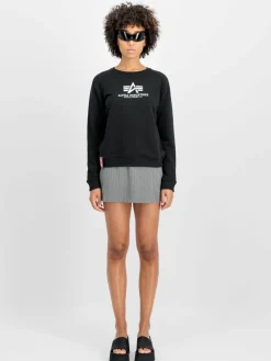 Alpha Industries Sweatshirts & Sweatjacken*Damen Sweatshirt schwarz bedruckt