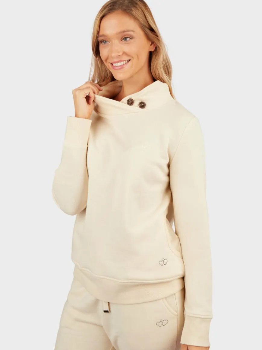 Navigazione Sweatshirts & Sweatjacken*Damen Sweatshirt ecru uni