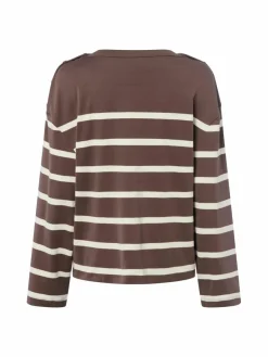 Tommy Hilfiger Sweatshirts & Sweatjacken*Damen Sweatshirt schoko ecru gestreift