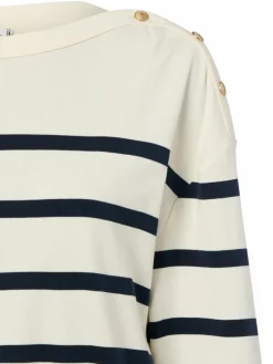 Tommy Hilfiger Sweatshirts & Sweatjacken*Damen Sweatshirt ecru marine gestreift