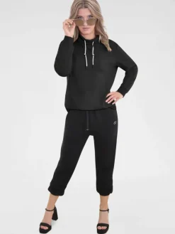 Navigazione Sweatshirts & Sweatjacken*Damen Sweatshirt schwarz uni