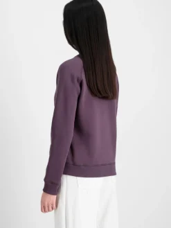 Alpha Industries Sweatshirts & Sweatjacken*Damen Sweatshirt lila bedruckt
