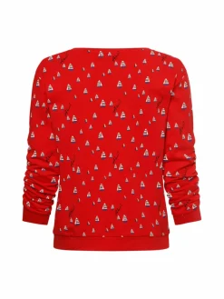 Franco Callegari Sweatshirts & Sweatjacken*Damen Sweatshirt rot weiß gemustert