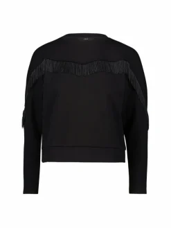 zero Sweatshirts & Sweatjacken|Pullover & Strickjacken*Damen Sweatshirt schwarz uni