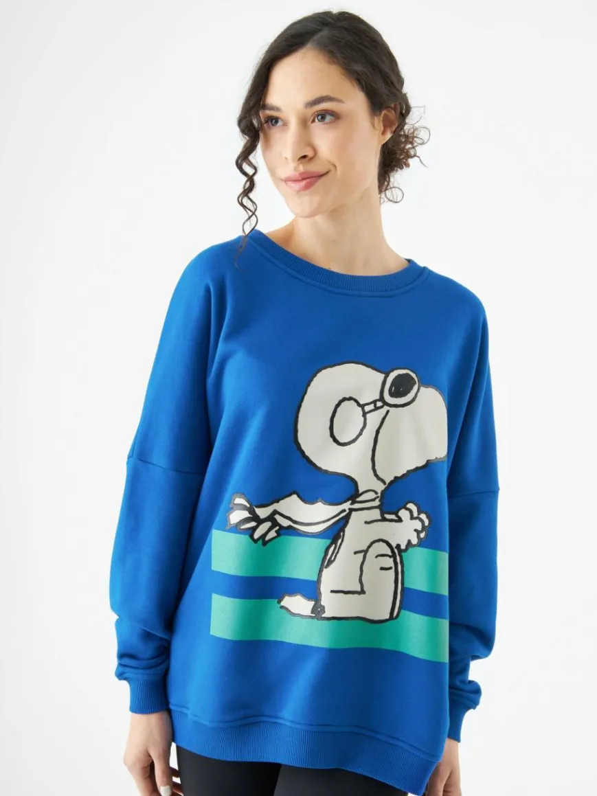 Codello Sweatshirts & Sweatjacken*Damen Sweatshirt blau bedruckt