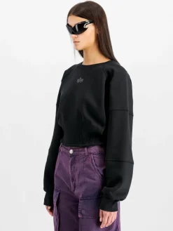 Alpha Industries Sweatshirts & Sweatjacken*Damen Sweatshirt schwarz uni