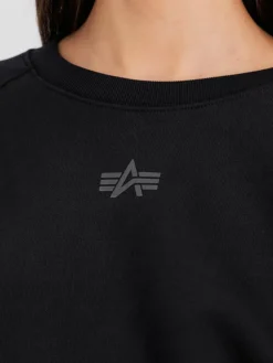 Alpha Industries Sweatshirts & Sweatjacken*Damen Sweatshirt schwarz uni