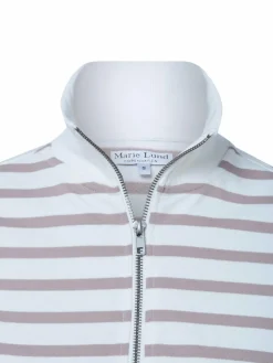 Marie Lund Sweatshirts & Sweatjacken*Damen Sweatshirt braun ecru gestreift