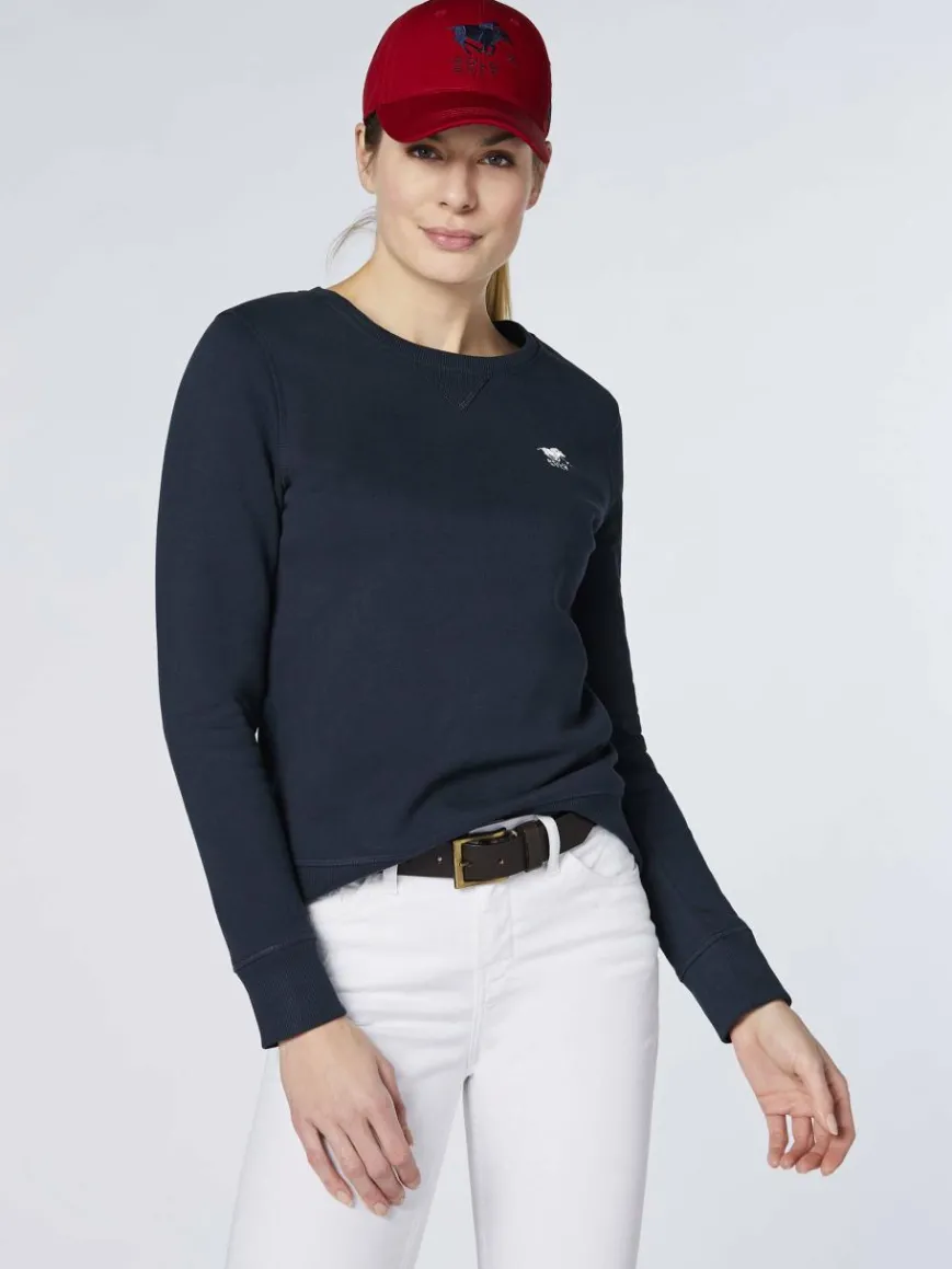 Polo Sylt Sweatshirts & Sweatjacken*Damen Sweatshirt marine blau uni