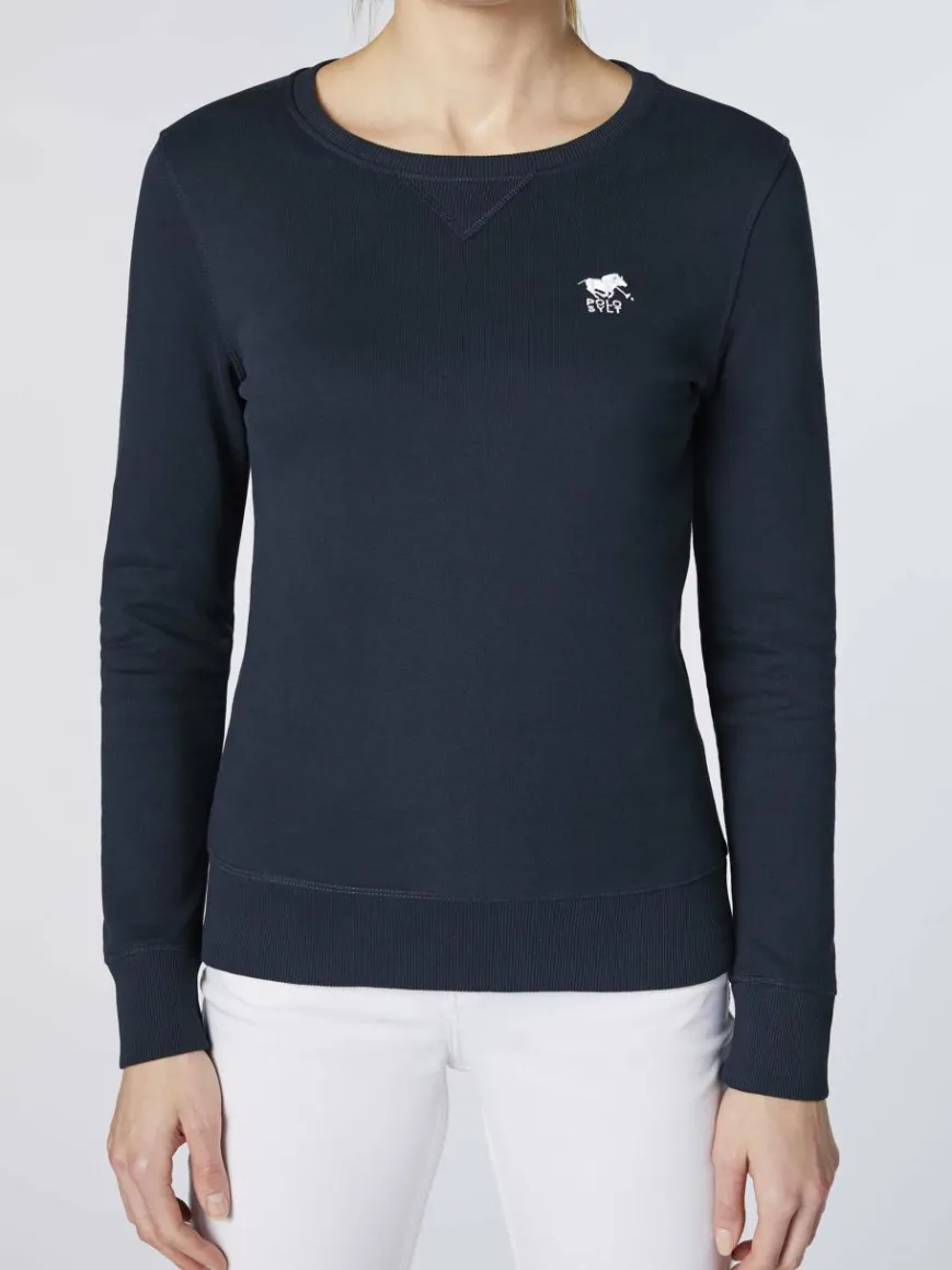 Polo Sylt Sweatshirts & Sweatjacken*Damen Sweatshirt marine blau uni