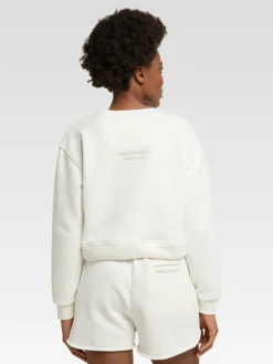 Carlo Colucci Sweatshirts & Sweatjacken*Damen Sweatshirt - De Bacco weiß gemustert