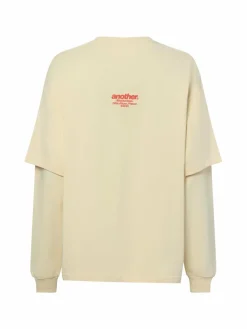 Another Cotton Lab Sweatshirts & Sweatjacken*Damen Sweatshirt - Blissful Days aprikot rot bedruckt