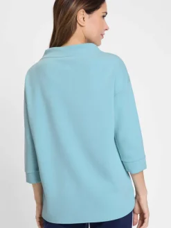 Olsen Sweatshirts & Sweatjacken*Damen Sweatshirt - Cora türkis bedruckt