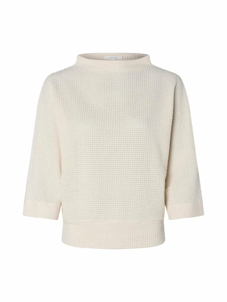 Opus Sweatshirts & Sweatjacken*Damen Sweatshirt - Gulopi ecru strukturiert