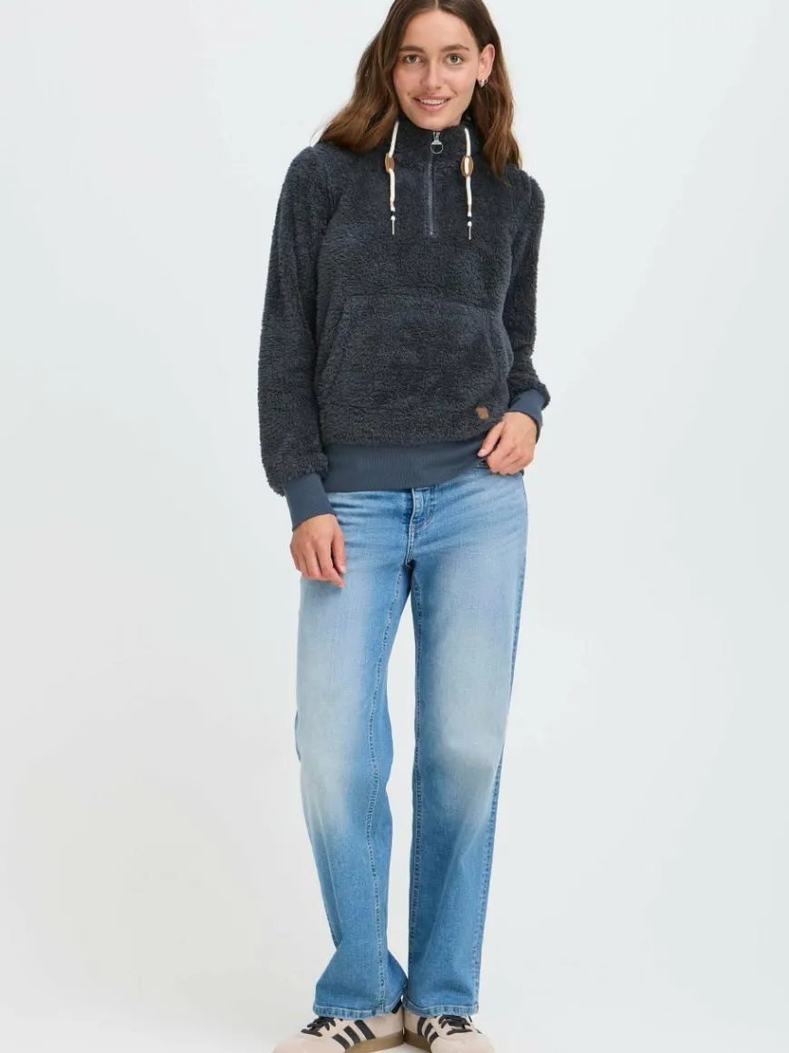 OXMO Sweatshirts & Sweatjacken*Damen Sweatshirt - OXAnoush blau uni