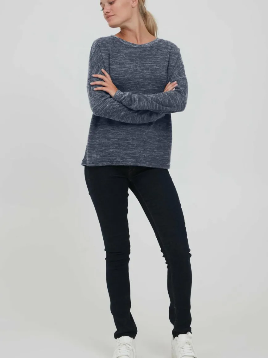 OXMO Sweatshirts & Sweatjacken*Damen Sweatshirt - OXBenta blau meliert