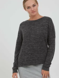 OXMO Sweatshirts & Sweatjacken*Damen Sweatshirt - OXBenta grau meliert