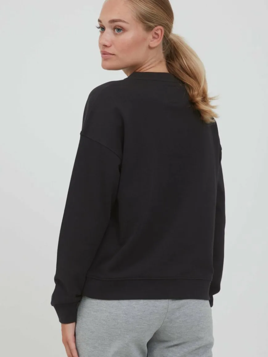 OXMO Sweatshirts & Sweatjacken*Damen Sweatshirt - OXGrynet schwarz uni