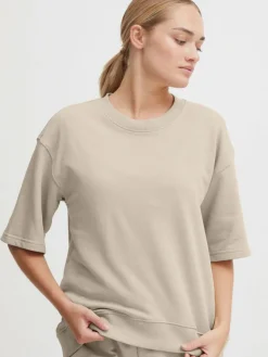 OXMO Sweatshirts & Sweatjacken*Damen Sweatshirt - OXSafina beige uni