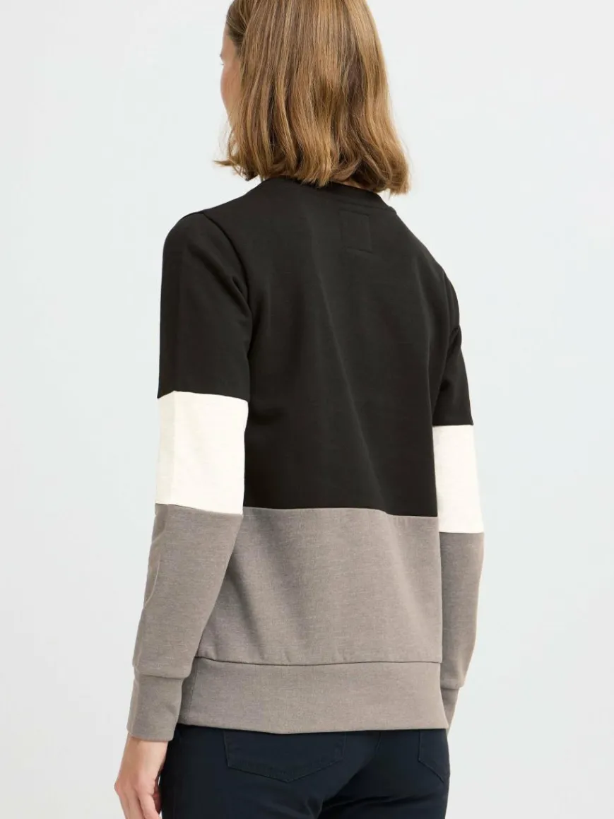 OXMO Sweatshirts & Sweatjacken*Damen Sweatshirt - OXTrine schwarz gemustert