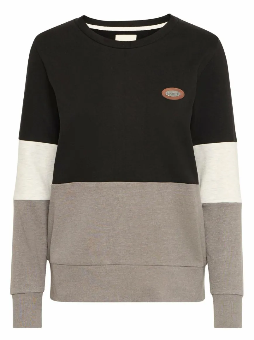 OXMO Sweatshirts & Sweatjacken*Damen Sweatshirt - OXTrine schwarz gemustert