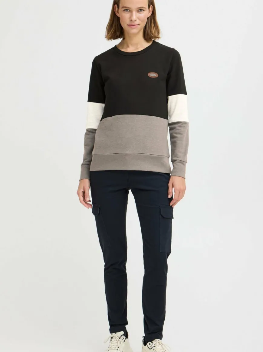 OXMO Sweatshirts & Sweatjacken*Damen Sweatshirt - OXTrine schwarz gemustert