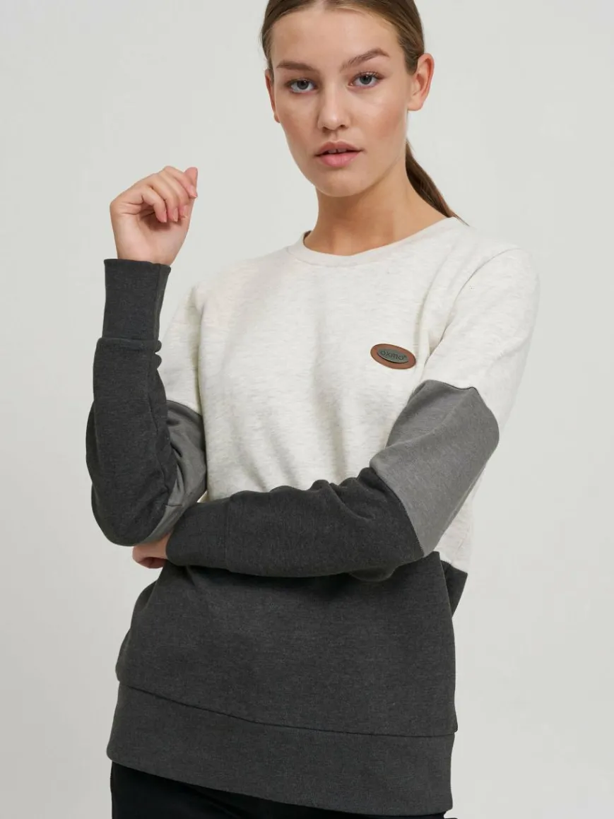 OXMO Sweatshirts & Sweatjacken*Damen Sweatshirt - OXTrine grau gemustert