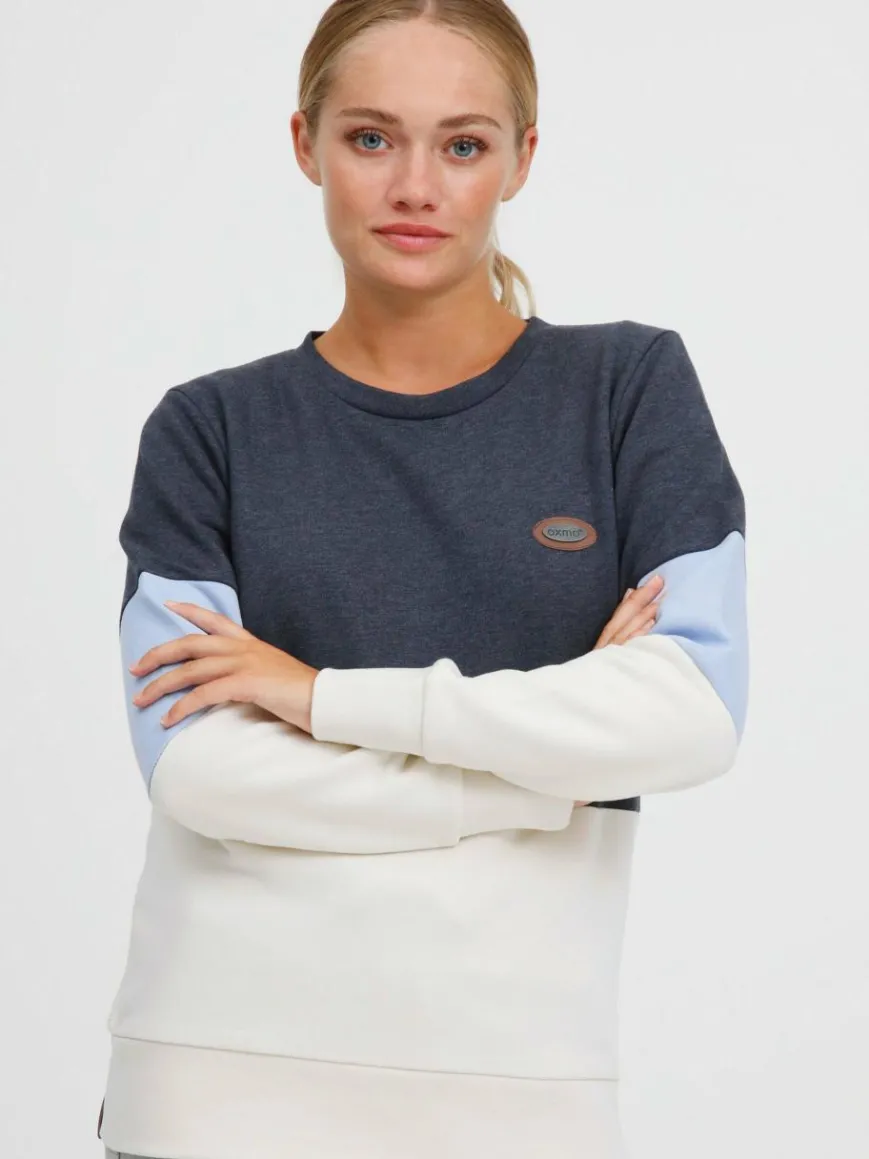 OXMO Sweatshirts & Sweatjacken*Damen Sweatshirt - OXTrine blau gemustert