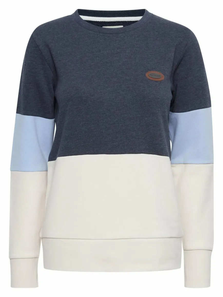 OXMO Sweatshirts & Sweatjacken*Damen Sweatshirt - OXTrine blau gemustert