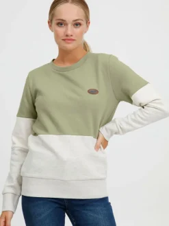 OXMO Sweatshirts & Sweatjacken*Damen Sweatshirt - OXTrine grün gemustert