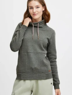 OXMO Sweatshirts & Sweatjacken*Damen Sweatshirt - OXVimpa oliv uni