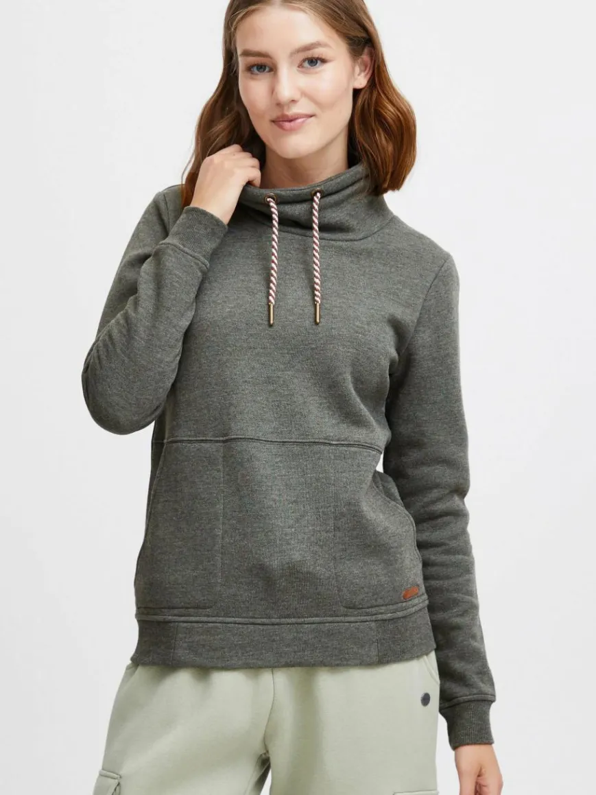 OXMO Sweatshirts & Sweatjacken*Damen Sweatshirt - OXVimpa oliv uni