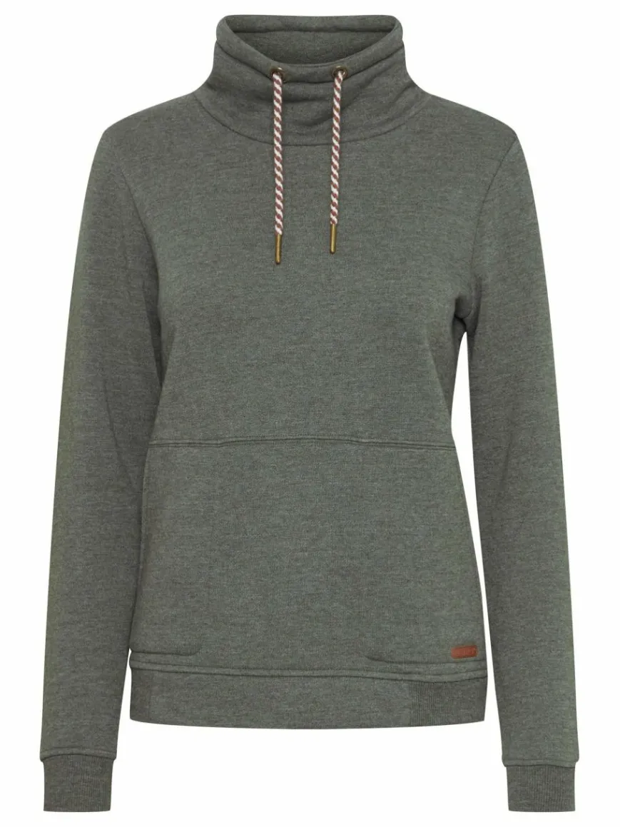 OXMO Sweatshirts & Sweatjacken*Damen Sweatshirt - OXVimpa oliv uni