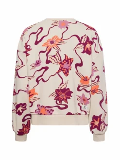 Ragwear Sweatshirts & Sweatjacken*Damen Sweatshirt - Wuss beige lila gemustert