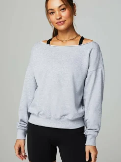 Fabletics Sweatshirts & Sweatjacken*Damen Sweatshirt - Year Round Terry grau uni